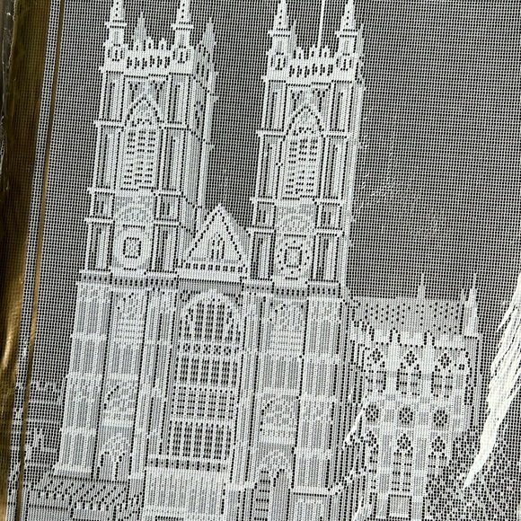 Westminster Abbey Genuine Nottingham Lace Made in Britain - Picture 1 of 9